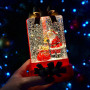 Новорічний нічник XMAS Подарунок WLD-25010A з блискітками та музикою (від мережі, 3*АAА) 18см