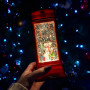 Новорічний нічник XMAS Телефонна будка WLD-2102B з блискітками та музикою (від мережі, 3*АА) 19.5см