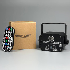 Диско-лазерний проектор Party Light з пультом та звуковою активацією (від USB)
