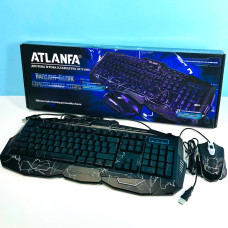 Клавіатура ігрова дротова Razer AT-V100L + Мишка, з підсвічуванням блискавки