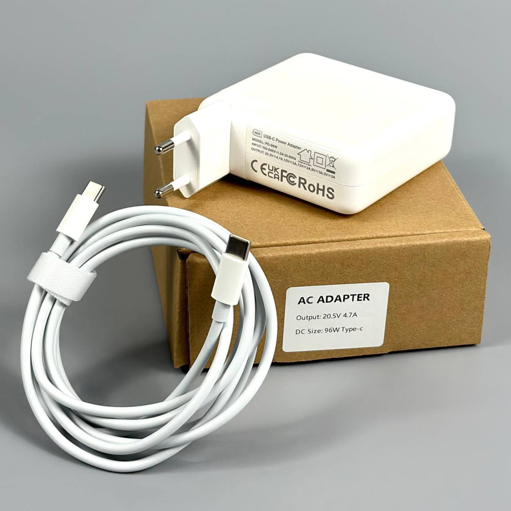 Мережевий зарядний пристрій для ноутбука 96W, 20.5V, 14.7A Type-C to Type-C 1.9m