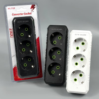 Мережевий розгалужувач із заземленням F101 3 розетки 2500W, 10A