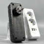 Мережевий розгалужувач із заземленням F103 2USB+Type-C 2 розетки 2500W, 10A