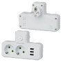 Мережевий розгалужувач із заземленням F302 3USB 2 розетки 2500W, 10A