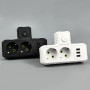 Мережевий розгалужувач із заземленням F302 3USB 2 розетки 2500W, 10A