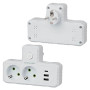 Мережевий розгалужувач із заземленням F303 2USB+Type-C 2 розетки 2500W, 10A