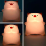 Силіконовий нічник Втомлене порося A024 із сенсорним керуванням 1200mAh (3 режими яскравості) 12.5
