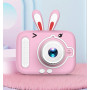 Дитячий фотоапарат X900 Deer-Rabbit з фронтальною камерою та чохлом