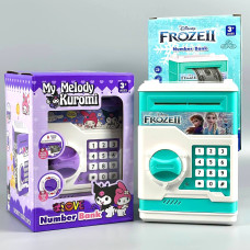 Сейф-скарбничка Number Bank №SL6610 з кодом, вібитком пальця, світлом та звуком (3хАА)