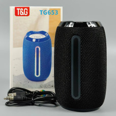 Портативна колонка TG653 радіо, RGB підсвітка, з функцією гучного зв'язку (13,0*7,0*7,0 см)
