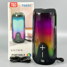 Портативна колонка TG651 радіо, RGB підсвітка, з функцією гучного зв'язку (19,2*8,2*7,6 см)