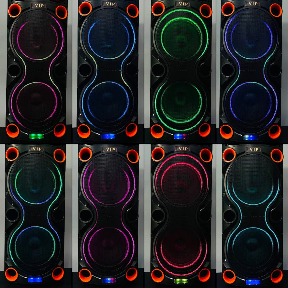 Колонка VIP JT-1230 з RGB-підсвічуванням та 2-ма мікрофонами (43.0*43.0*11.5см)