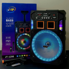 Колонка VIP JT-1298 з RGB-підсвічуванням та мікрофоном (36,5*30,2*61 см)