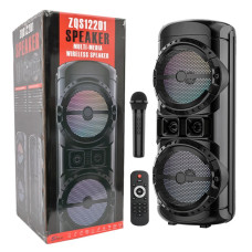 Колонка ZQS12201 RGB 40W*2, 6000mAh з мікрофоном та пультом (91,8*37,3*37,3 см)