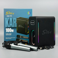 Колонка Sing-e ZQS V73 Karaoke з 2ма мікрофонами 100W, 6000mAh (22,2*18,0*9,5 см)