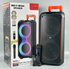 Колонка Sing-e ZQS8262 RGB з мікрофоном та пультом 50W*2, 6000mAh (66,5*31,5*30,7 см)