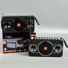 Колонка-радіо Sing-e ZQS-T01 із сонячною панеллю+ліхтар 8W, 1200mAh (16,8*9,5*6,2 см)