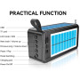 Колонка-радіо Sing-e ZQS-T01 із сонячною панеллю+ліхтар 8W, 1200mAh (16,8*9,5*6,2 см)