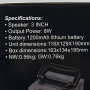 Колонка Sing-e ZQS1368 Mini RGB 8W, 1200mAh з мікрофоном (19,0*12,9*11,8 см)