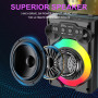 Колонка Sing-e ZQS1368 Mini RGB 8W, 1200mAh з мікрофоном (19,0*12,9*11,8 см)