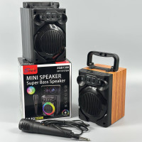 Колонка Sing-e ZQS1368 Mini RGB 8W, 1200mAh з мікрофоном (19,0*12,9*11,8 см)