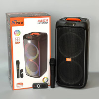 Колонка Sing-e ZQS6238 RGB 40W, 3000mAh з мікрофоном та пультом (53,6*25,5*25,0 см)