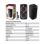 Колонка Sing-e ZQS6238 RGB 40W, 3000mAh з мікрофоном та пультом (53,6*25,5*25,0 см)