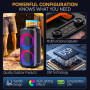 Колонка Sing-e ZQS6238 RGB 40W, 3000mAh з мікрофоном та пультом (53,6*25,5*25,0 см)