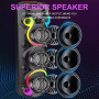 Колонка Sing-e ZQS6302 RGB 25W*2, 5000mAh з мікрофоном та пультом (73,0*26,3*26,3 см)