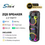 Колонка Sing-e ZQS6302 RGB 25W*2, 5000mAh з мікрофоном та пультом (73,0*26,3*26,3 см)
