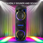 Колонка Sing-e ZQS6302 RGB 25W*2, 5000mAh з мікрофоном та пультом (73,0*26,3*26,3 см)