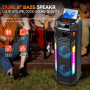 Колонка Sing-e ZQS8271 RGB 20W*2, 4500mAh з мікрофоном та пультом (80,6*28,5*27,7 см)