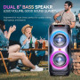 Колонка Sing-e ZQS8280 RGB 60W, 5000mAh з мікрофоном та пультом (74,0*33,3*33,0 см)