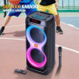 Колонка Sing-e ZQS8280 RGB 60W, 5000mAh з мікрофоном та пультом (74,0*33,3*33,0 см)