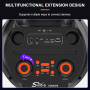 Колонка Sing-e ZQS8309 RGB 20W*3, 6000mAh з мікрофоном та пультом (95,0*30,8*30,8 см)