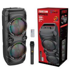 Колонка Sing-e ZQS8229W RGB 20W*2, 4500mAh з мікрофоном та пультом (64,3*25,2*23,8 см)