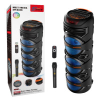 Колонка Sing-e ZQS8302 RGB 20W*3, 4500mAh з мікрофоном та пультом (89,6*29,0*28,0 см)