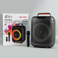 Колонка Sing-e CQS-S683 RGB 50W, 12000mAh з мікрофоном та пультом (38,0*28,0*26,0 см)