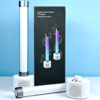 Колонка проектор BL-01 з 2 Led панелями RGB підсвічуванням від USB (режим синхронізації музики) 41.2 см