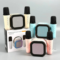 Колонка K12 з 2-ма мікрофонами Bluetooth, SD, RGB (9,0*9,0*7,0 см)