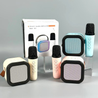 Колонка K12 з мікрофоном, Bluetooth, SD та підсвіткою (9,0*9,0*7,0 см)