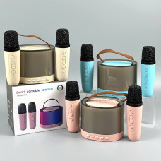 Колонка K52-2 з 2-ма мікрофонами Bluetooth, SD, FM, RGB (11,0*9,0 см)