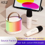 Колонка K52-2 з 2-ма мікрофонами Bluetooth, SD, FM, RGB (11,0*9,0 см)