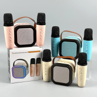 Колонка K12-2 з 2-ма мікрофонами Bluetooth, SD, FM, RGB (9,0*9,0 см)