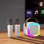 Колонка K12-2 з 2-ма мікрофонами Bluetooth, SD, FM, RGB (9,0*9,0 см)