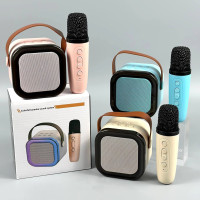 Колонка K12-1 з мікрофоном Bluetooth, SD, FM, RGB (9,0*9,0 см)