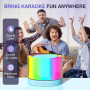 Колонка K52-1 з мікрофоном Bluetooth, SD, FM, RGB (11,0*9,0 см)