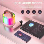 Колонка K52-1 з мікрофоном Bluetooth, SD, FM, RGB (11,0*9,0 см)