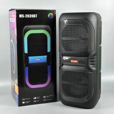 Колонка MS-2039BT RGB, 25W*2, USB, SD, FM, AUX (56,0*24,0*23,0 см)