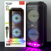 Колонка Sing-e ZQS6227 RGB 10W*2, 3000mAh з мікрофоном (22,2*19,9*48,1 см)